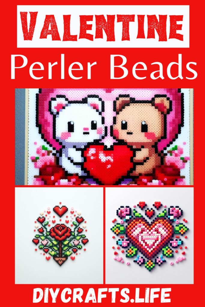 7 Valentine Perler Bead Patterns For Handmade Gifts DIY Crafts