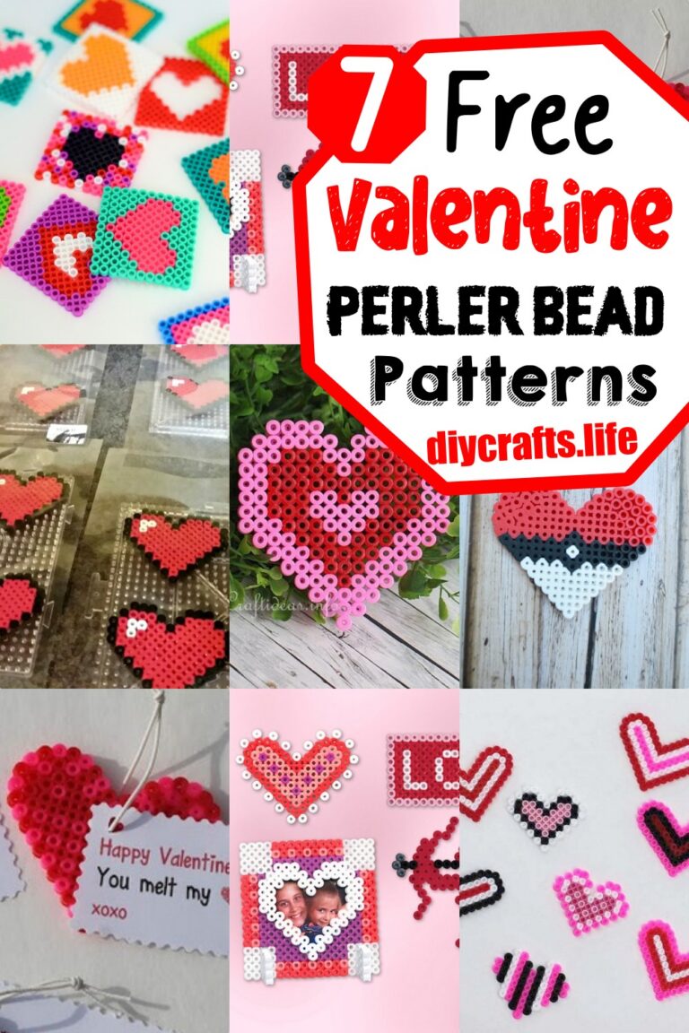 7 Valentine Perler Bead Patterns For Handmade Gifts DIY Crafts