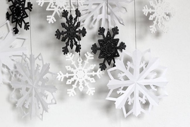 Bead And Paper Snowflakes