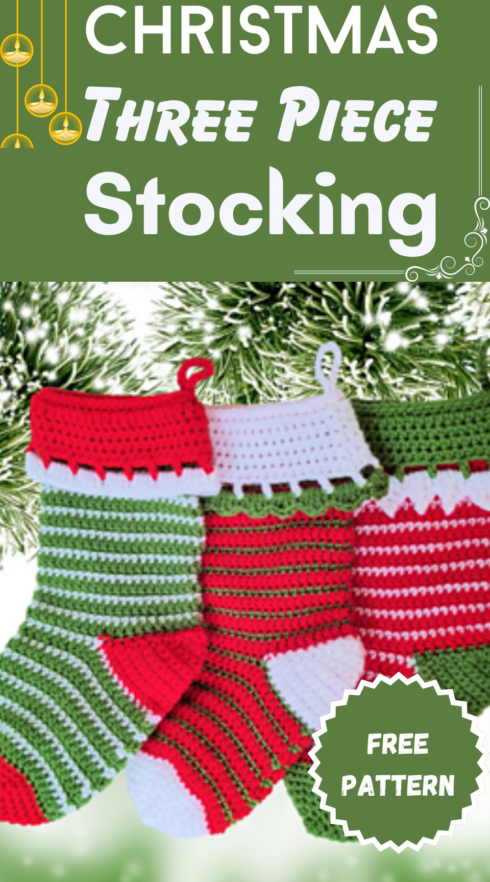 Easy Crochet Christmas Stocking Free Pattern