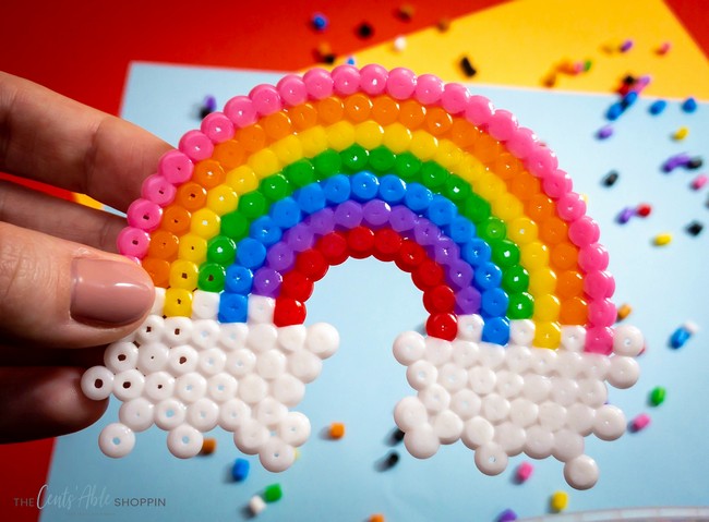 Perler Bead Rainbow Craft