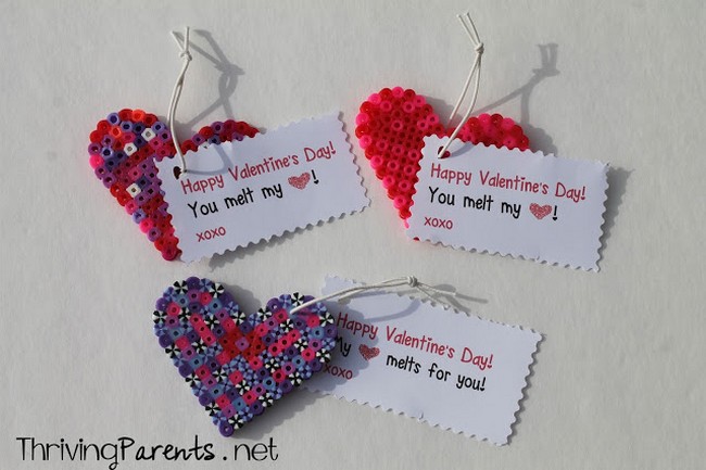 Printable Valentine Cards For Perler Beads