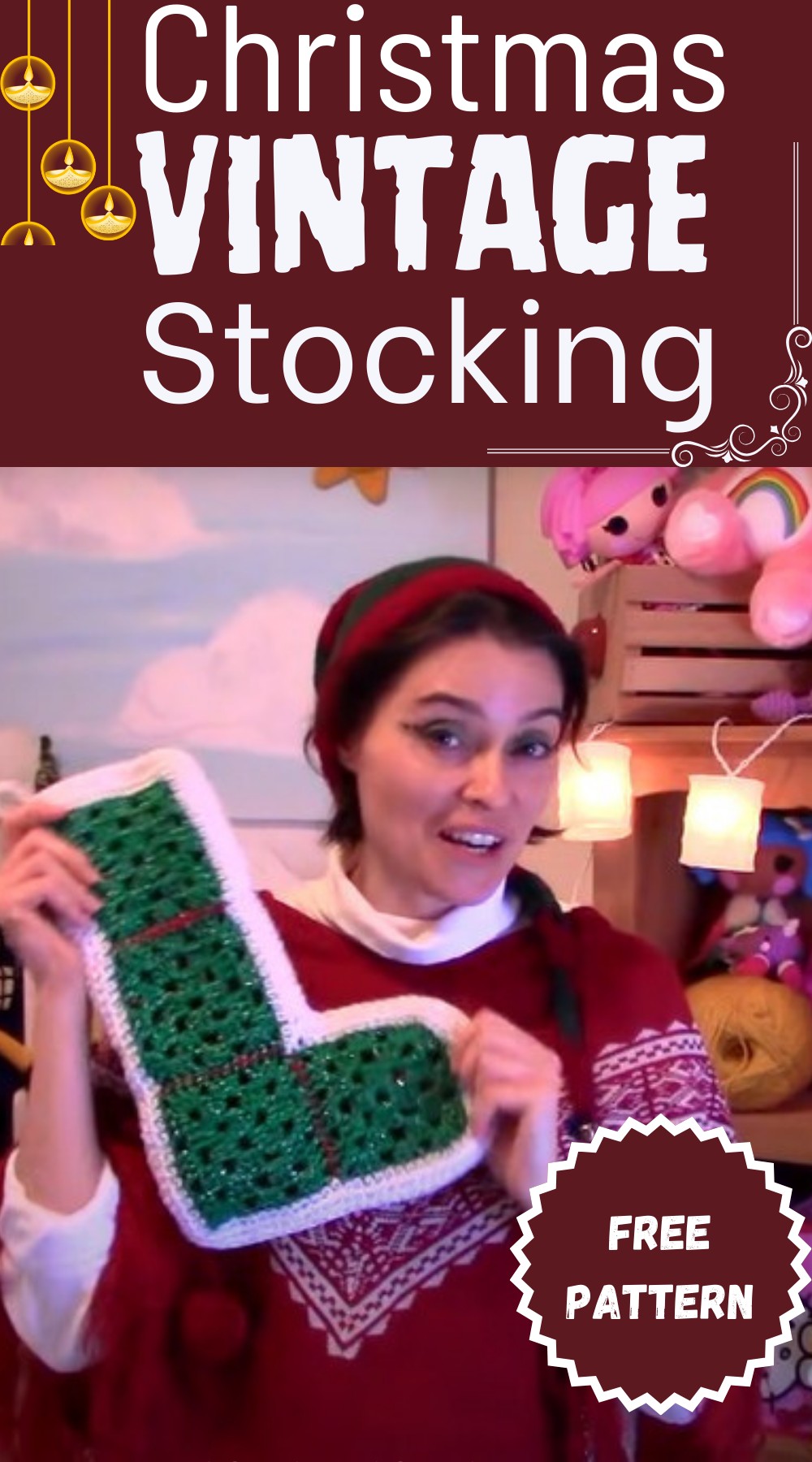 Vintage Crochet Stocking