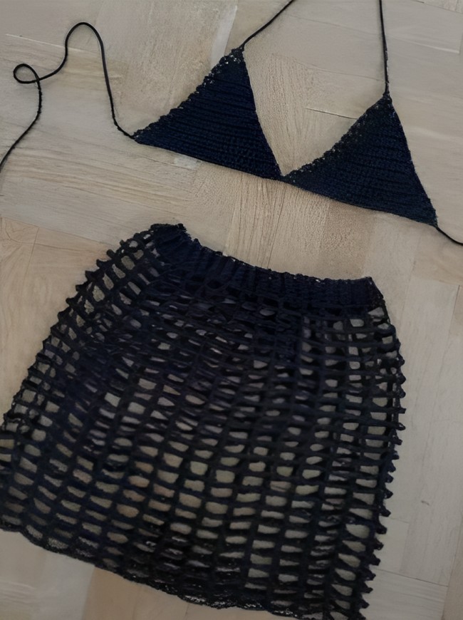 Crochet Bikini Top And Skirt Tutorial