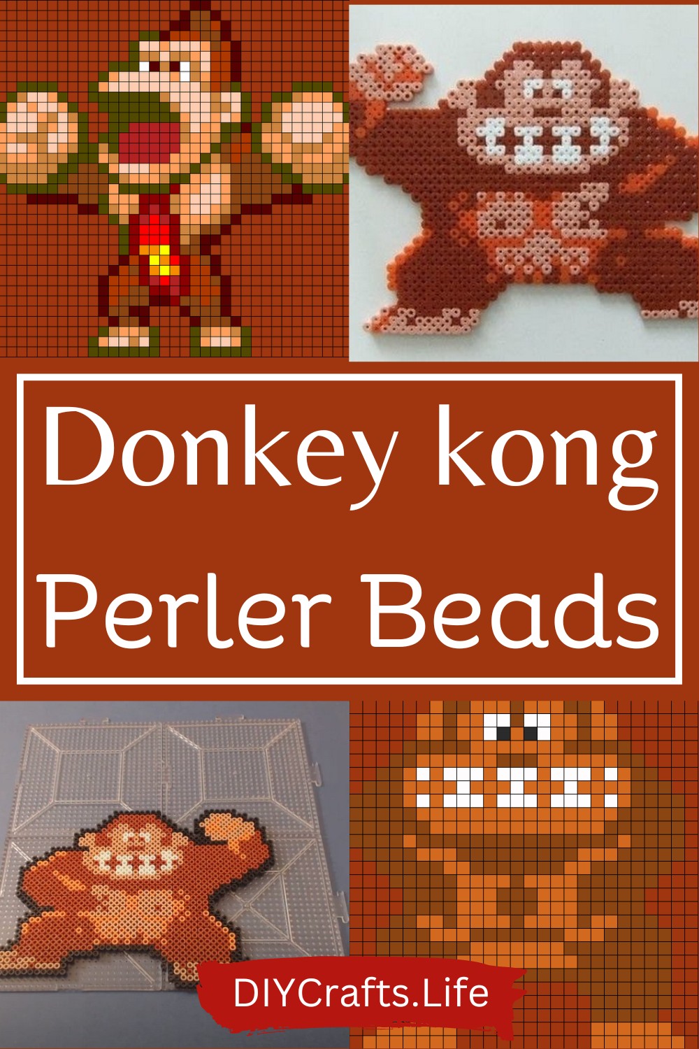 7 Donkey kong Perler Beads patterns