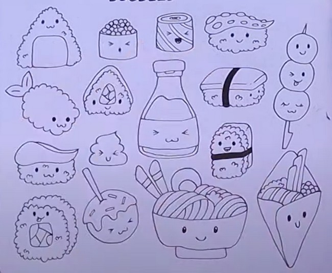 Cute and Creative Sushi Doodles
