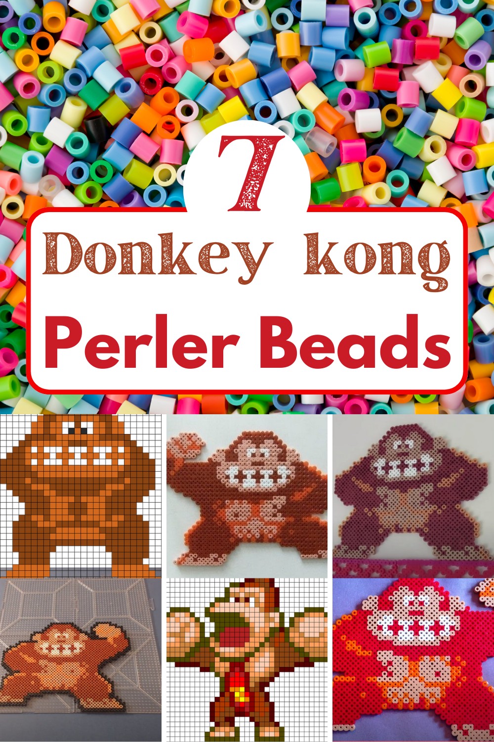 Donkey kong Perler Beads patterns