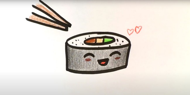How to Draw Chibi Sushi