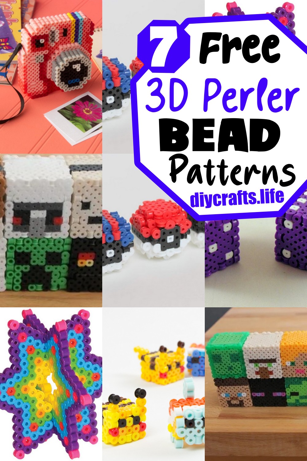 7 3D Perler Bead Patterns