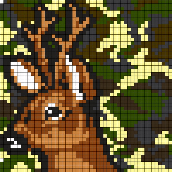 Deer In Forest Perler Bead Pattern