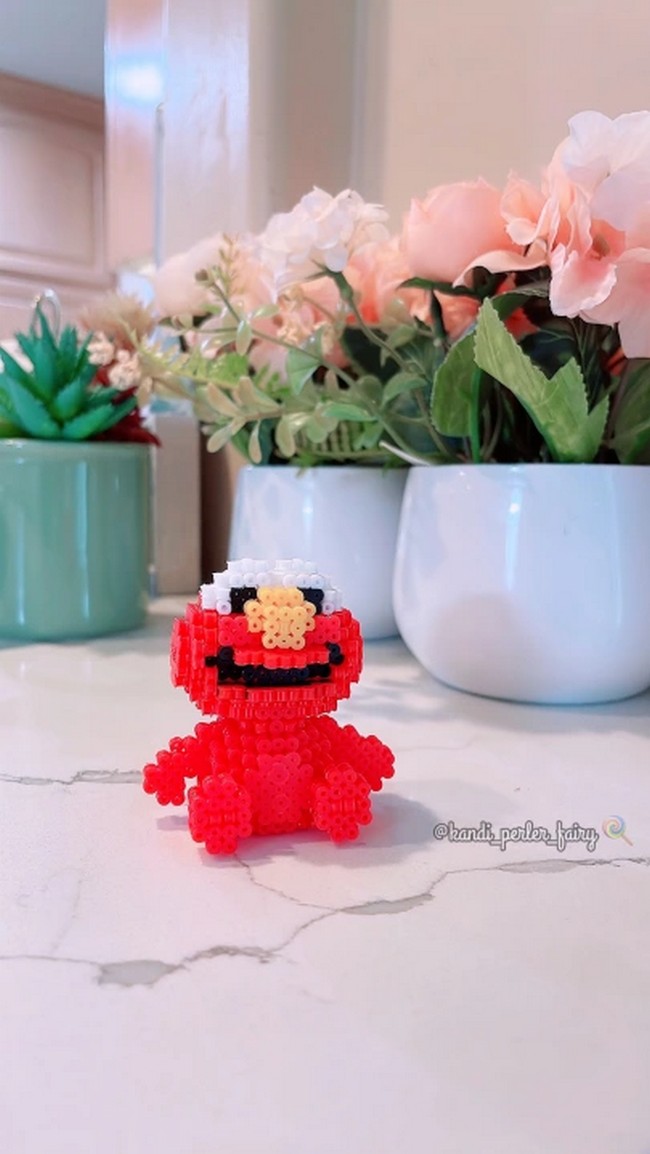 Elmo & Cookie Monster 3d Perler Beads