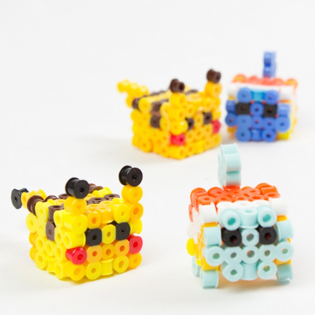 Totally Awesome 3d Perler Bead Pikachu And Squirtle