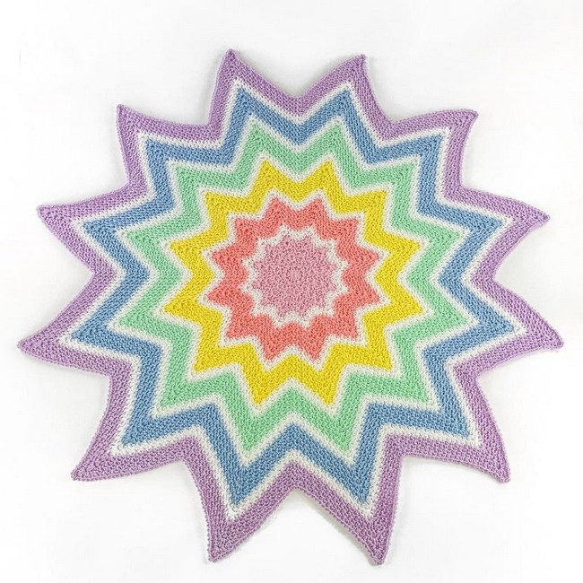 Crochet Cute Star Blanket Pattern