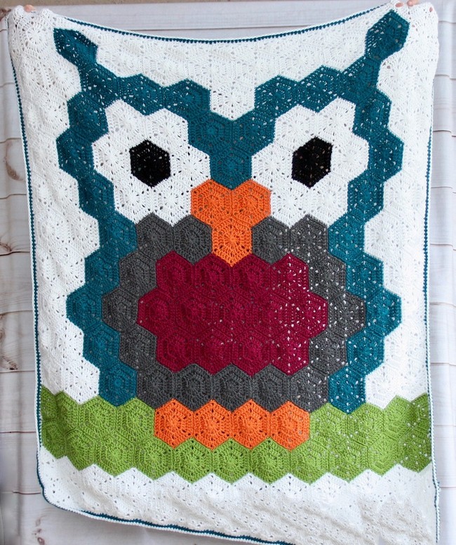 Crochet Night Owl Blanket Pattern