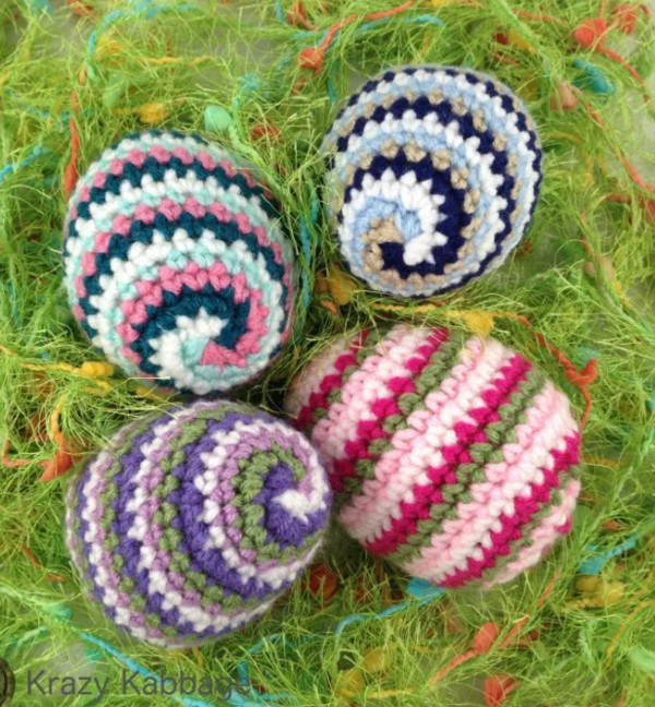 Crochet Spiral Easter Eggs Pattern