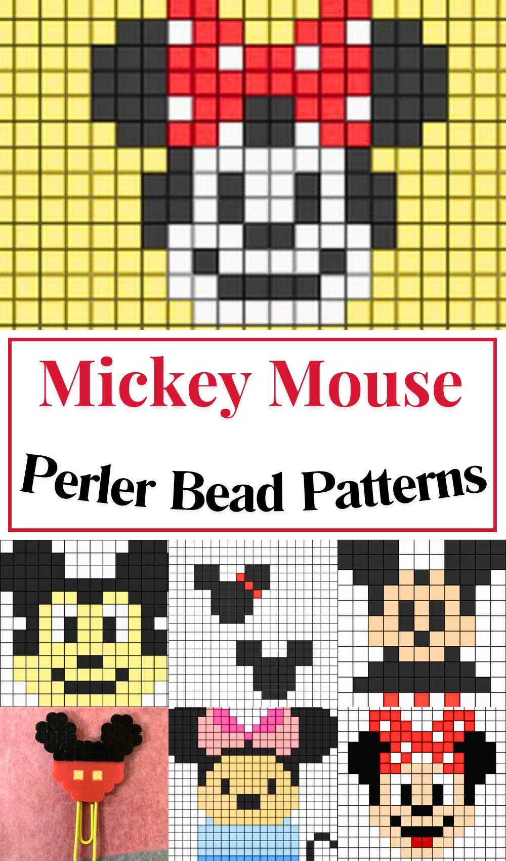 16 Mickey Mouse Perler Beads Patterns For Little Ones
