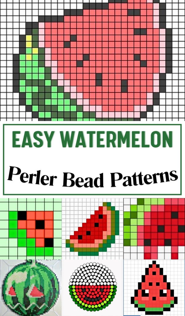 17 Easy Watermelon Perler Beads Patterns - DIY Crafts