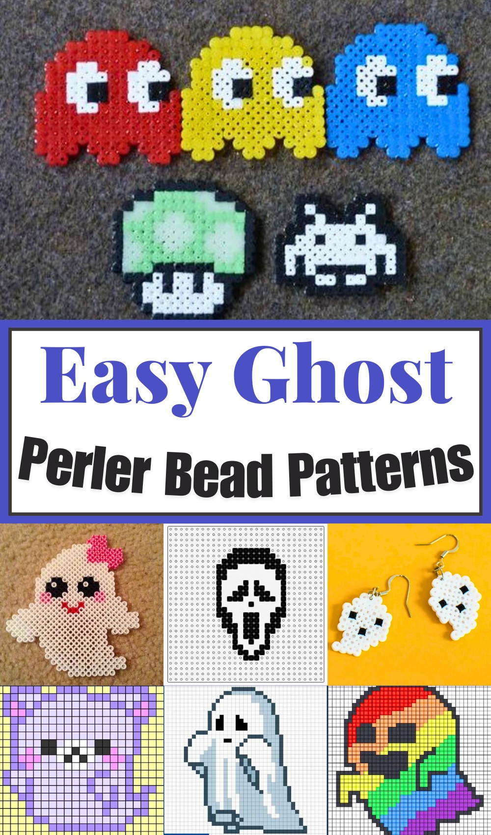 19 Easy Ghost Perler Beads Patterns For Kids