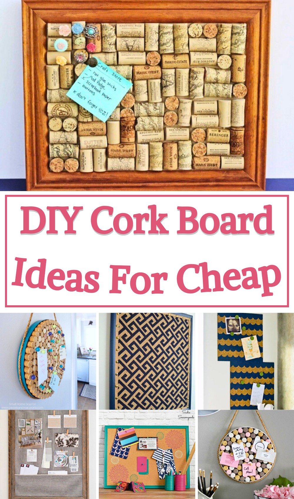 20 Best DIY Cork Board Ideas For Cheap