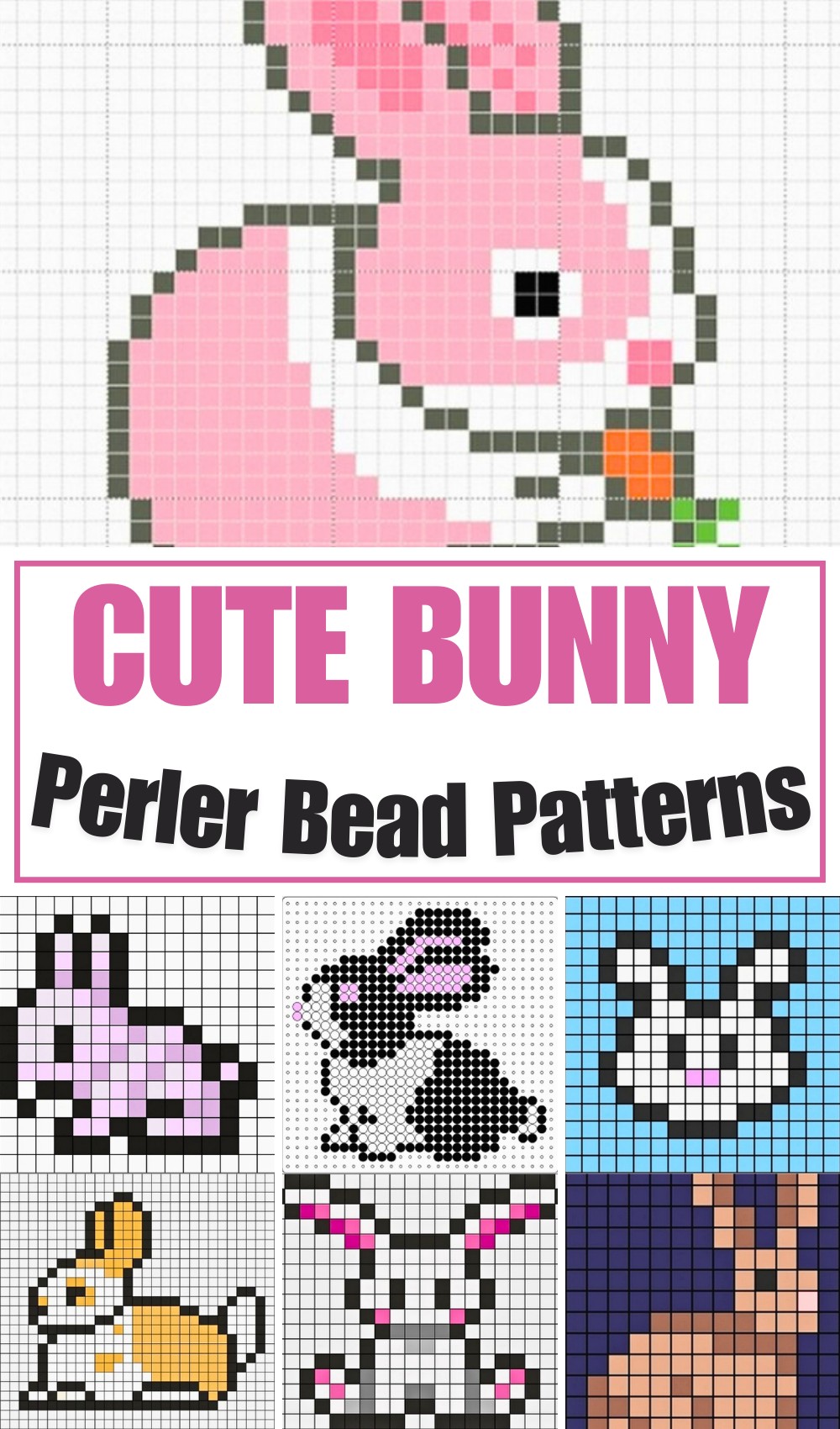 21 Cute Bunny Perler Beads Patterns
