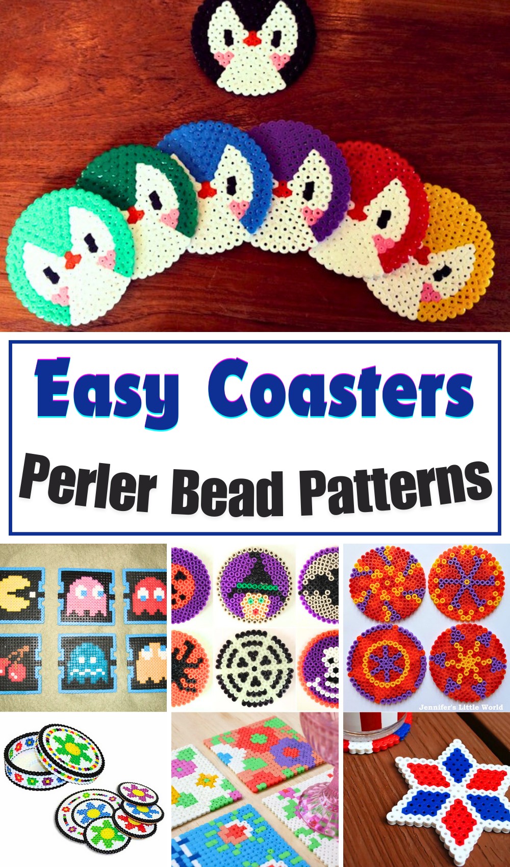 30 Easy Perler Bead Coasters For Table Setting