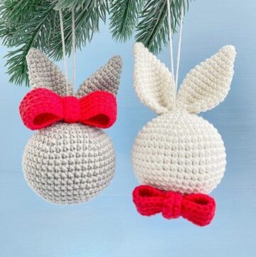 Crochet Bunny Ornaments Pattern