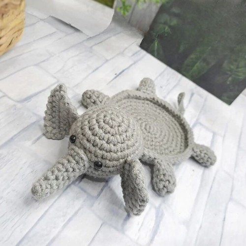 Crochet Elephant Coaster Pattern Free