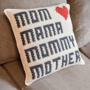 Crochet Mother's Day Pillow