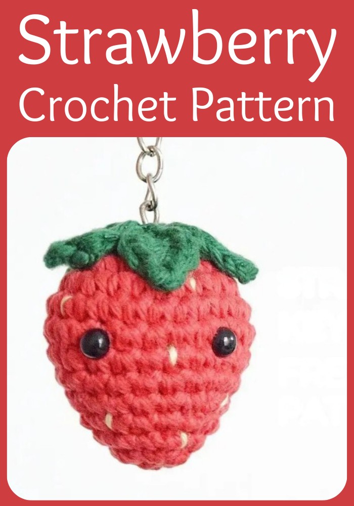 Crochet Strawberry Keychain Pattern