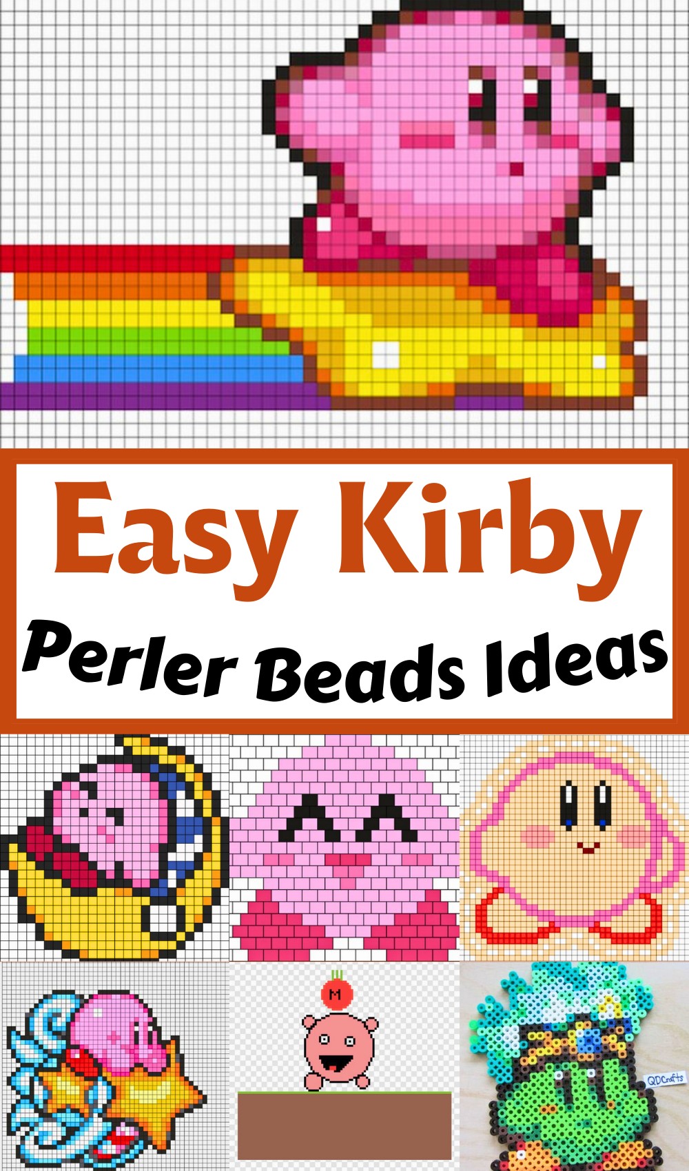 10 Kirby Perler Beads Patterns For Gaming Fans