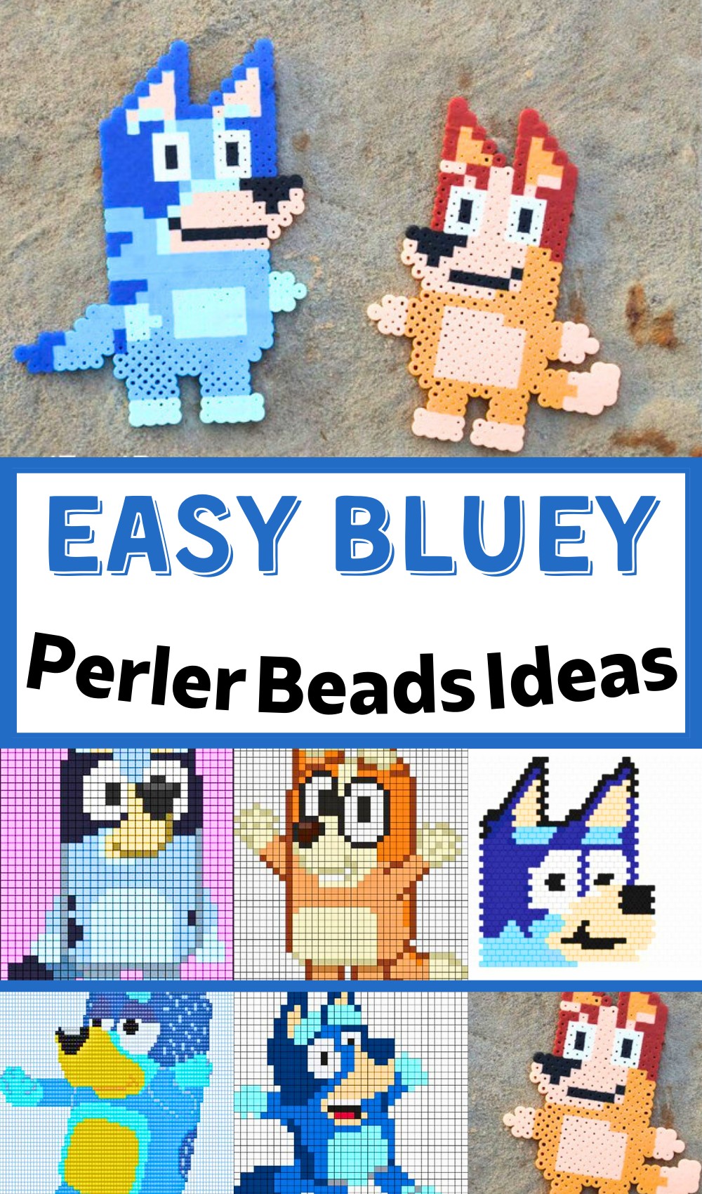 6 Bluey Perler Beads Patterns Free