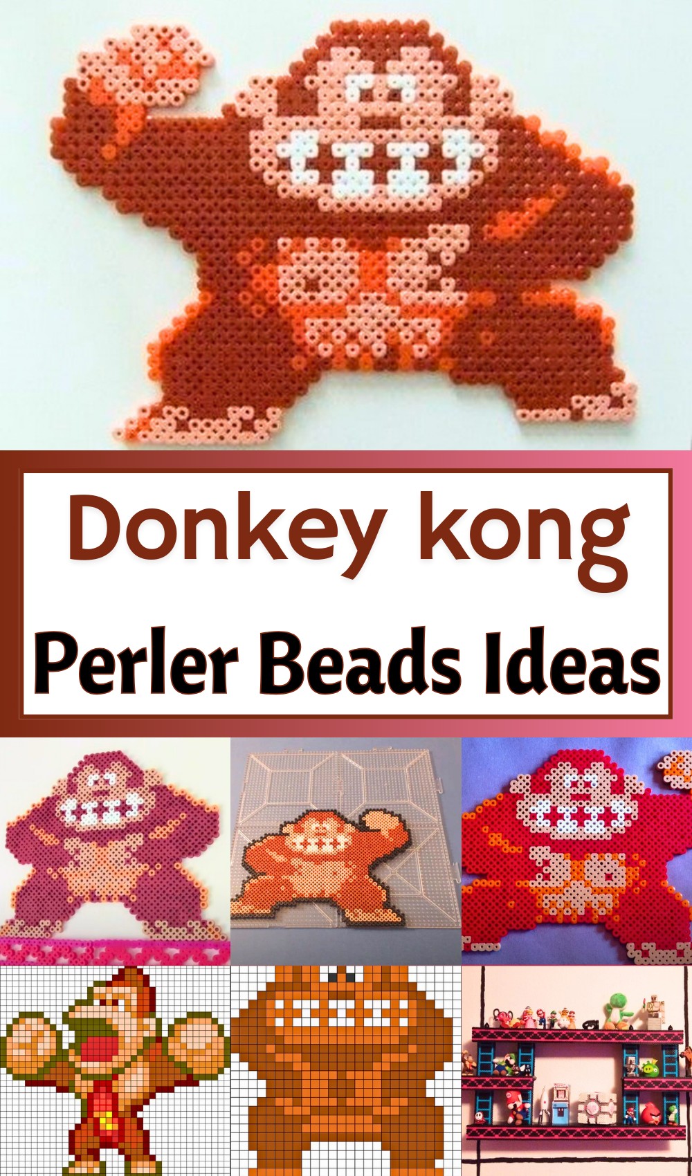 7 Donkey kong Perler Beads Patterns