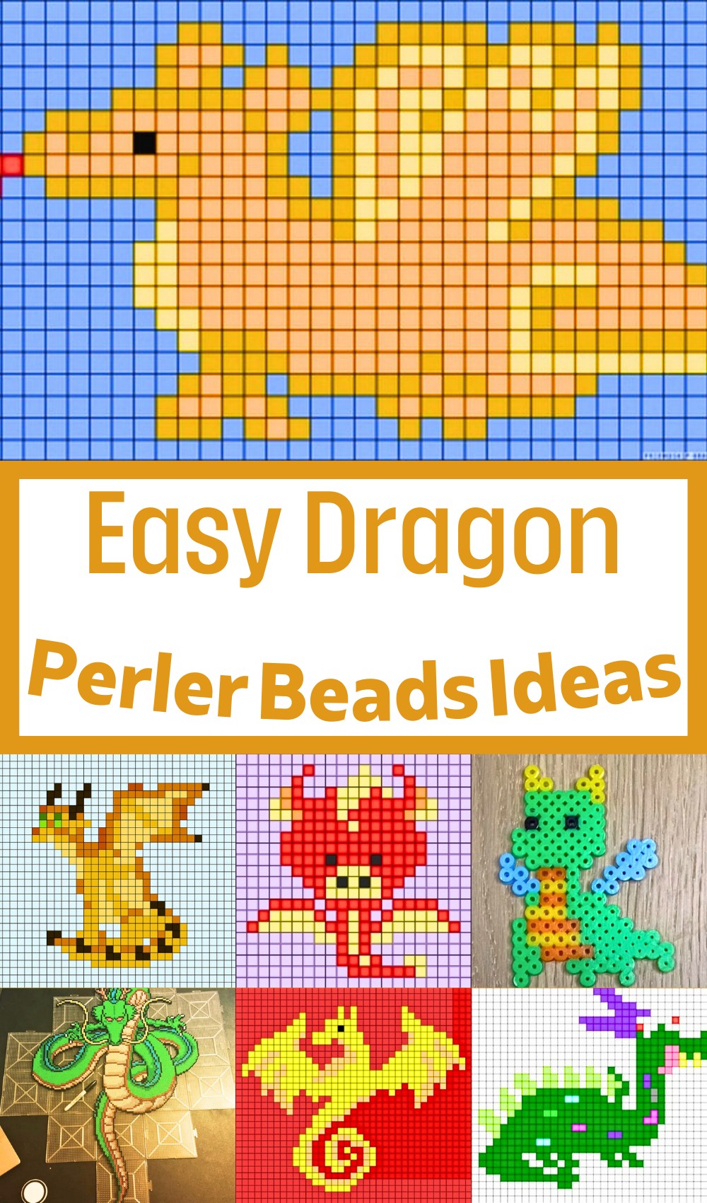 8 Dragon Perler Beads Patterns Free