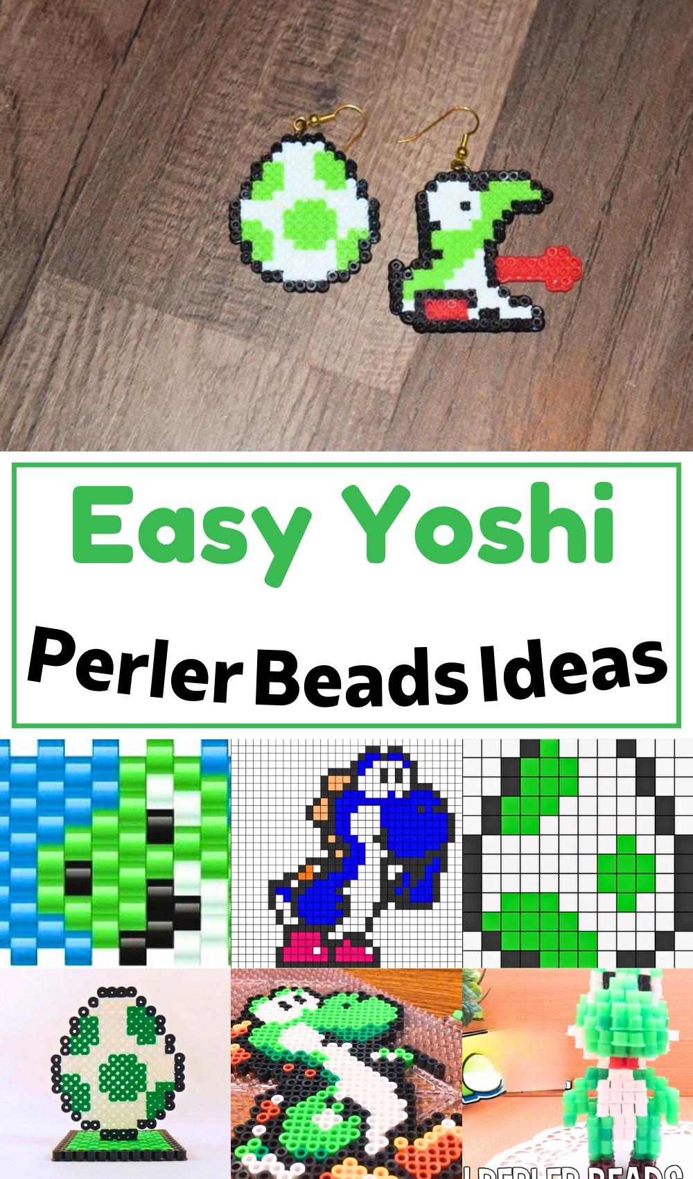 8 Yoshi Perler Beads Patterns For Super Mario Fans