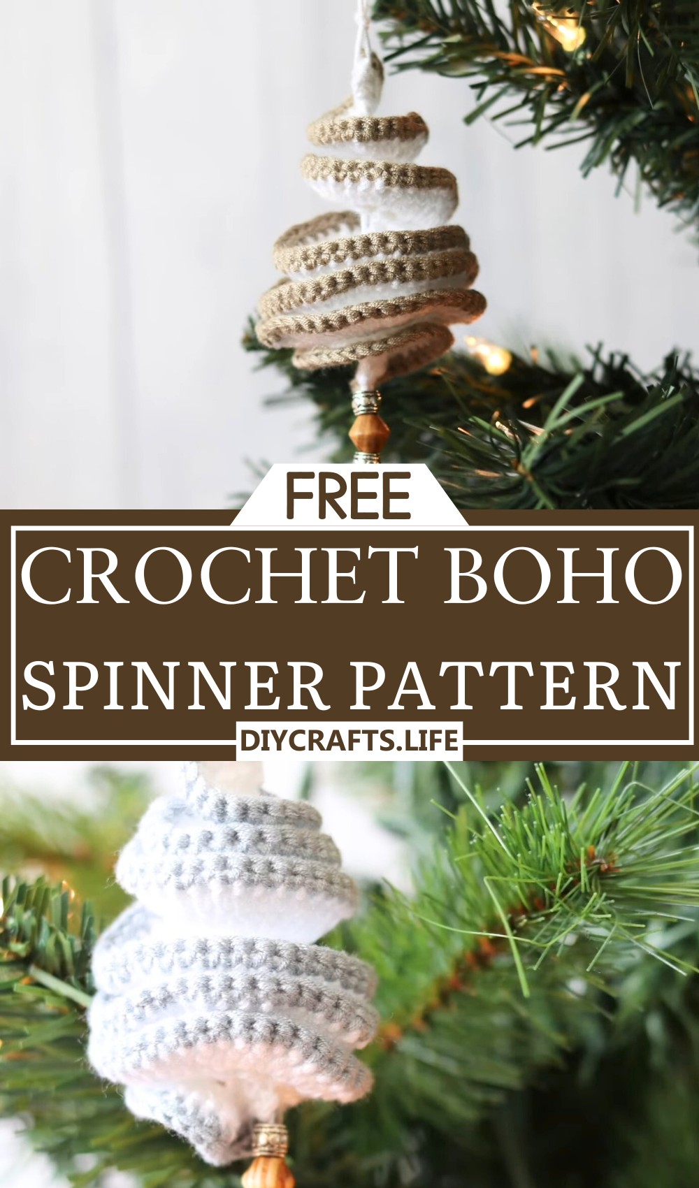 Boho Spinner Ornament