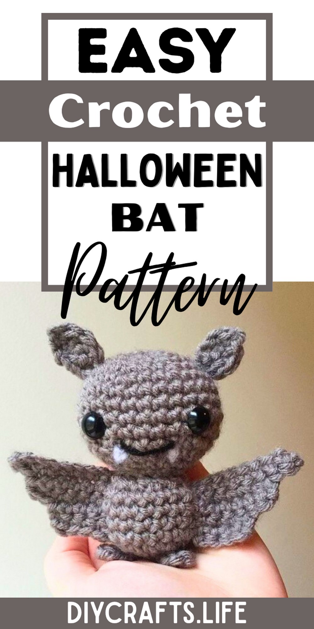 Crochet Bat Pattern For Halloween Decoration