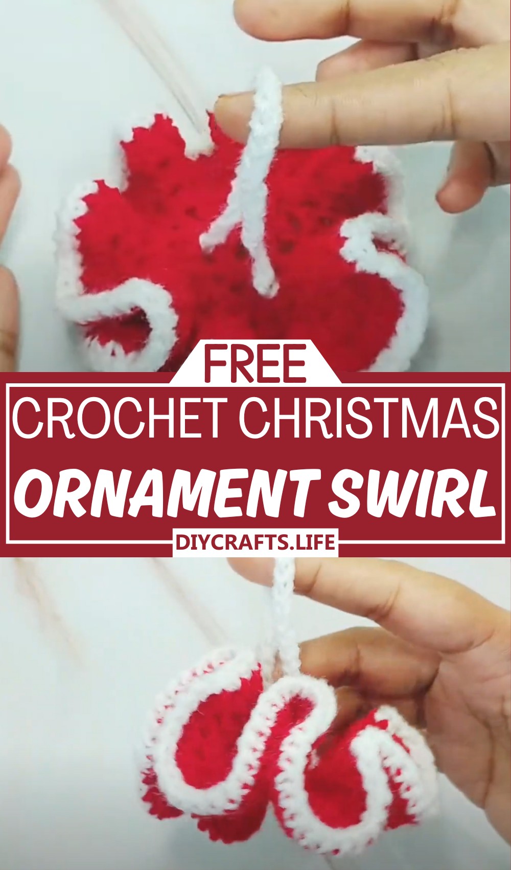 Crochet Christmas Ornament Swirl