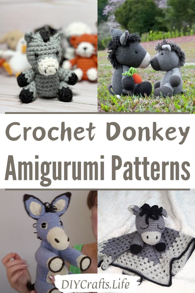 Yellow Donkey Pattern Crochet Donkey Patterns Handmade Gifts & Toys - DIY Crafts
