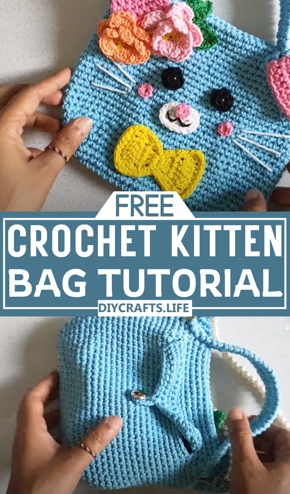 Crochet Kitten Bag