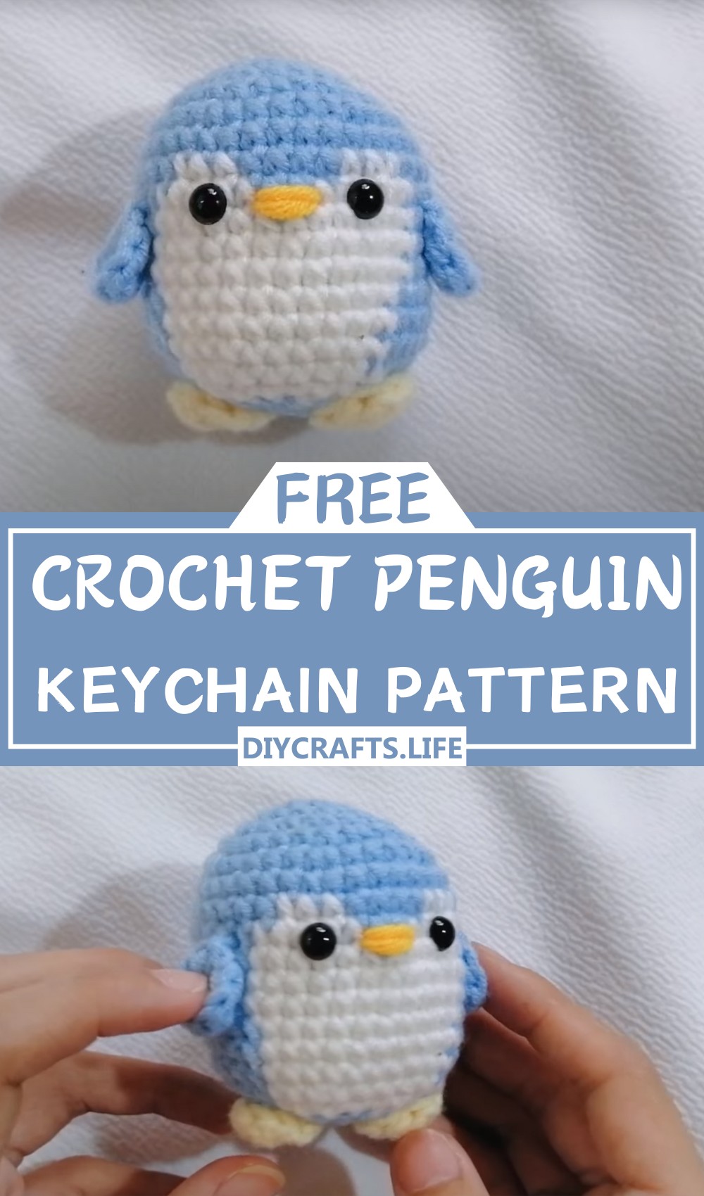 Crochet Penguin Keychain