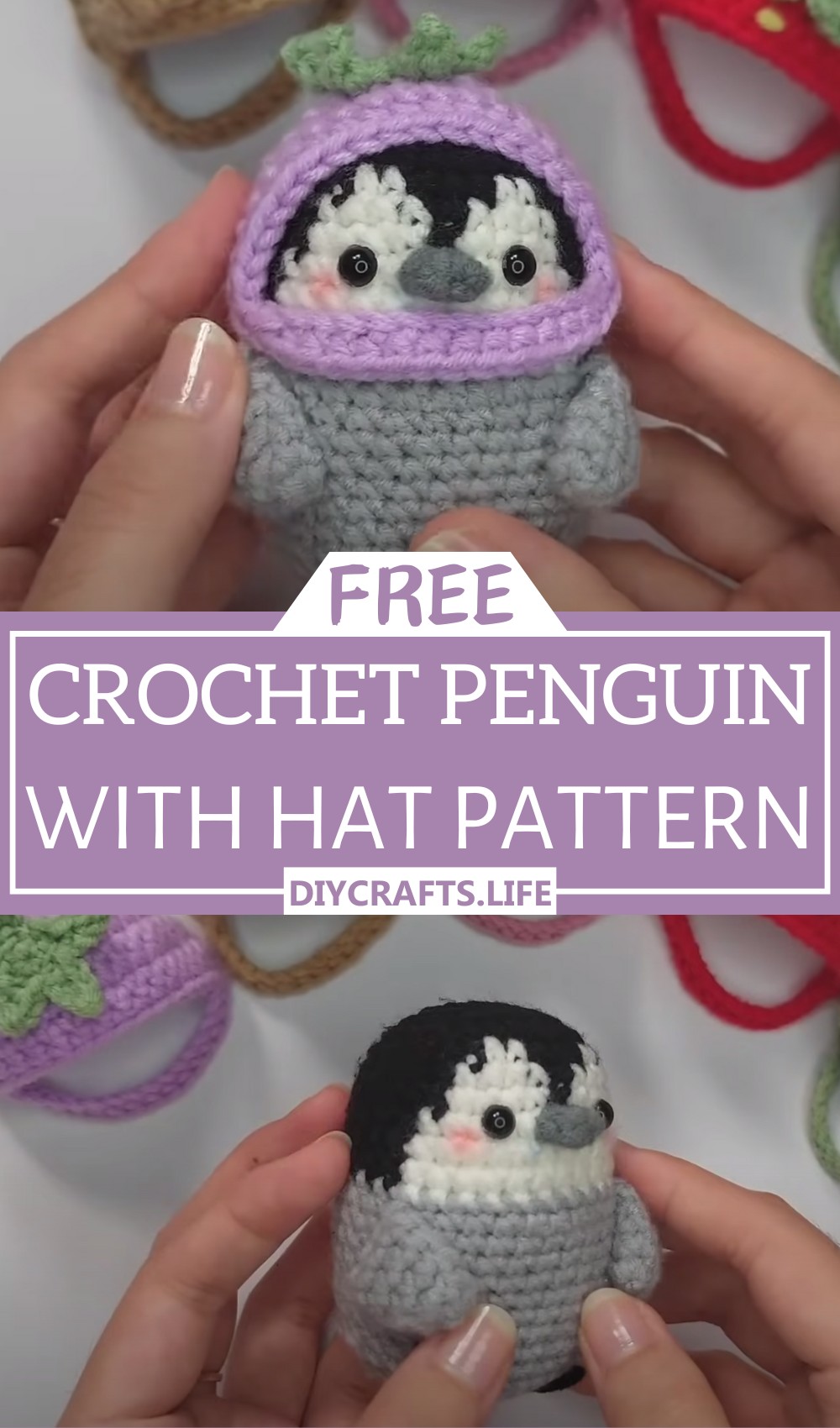 Crochet Penguin With Hat