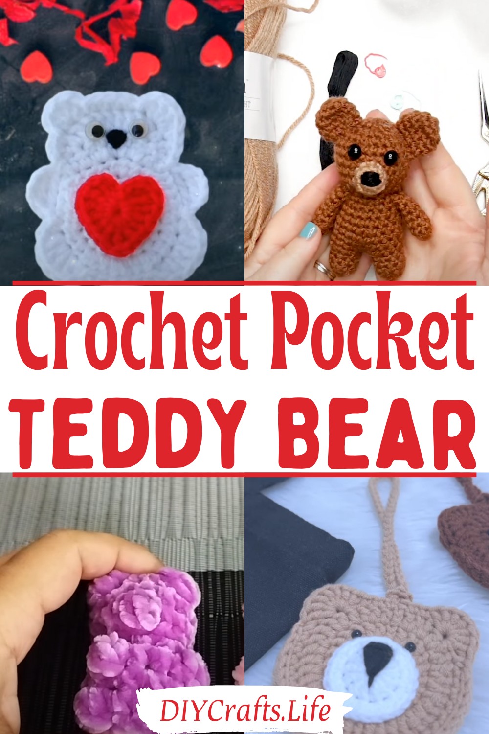 Crochet Pocket Teddy Bear
