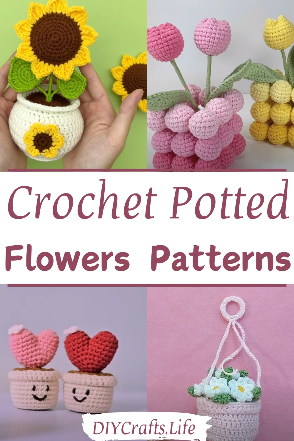 Crochet Potted Flowers
