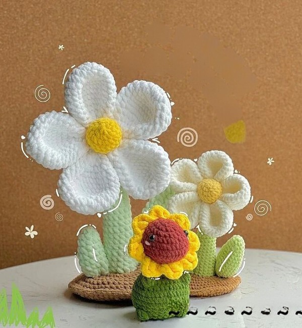 Crochet Sunflowers