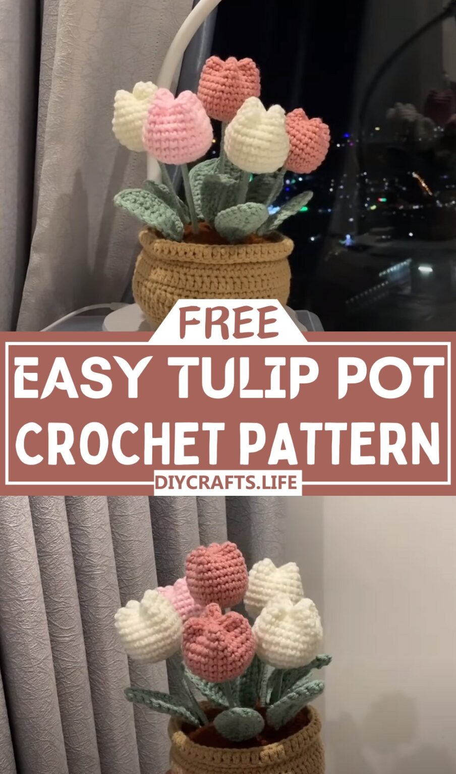 Crochet Potted Flowers Patterns For Floral Decor - DIY Crafts