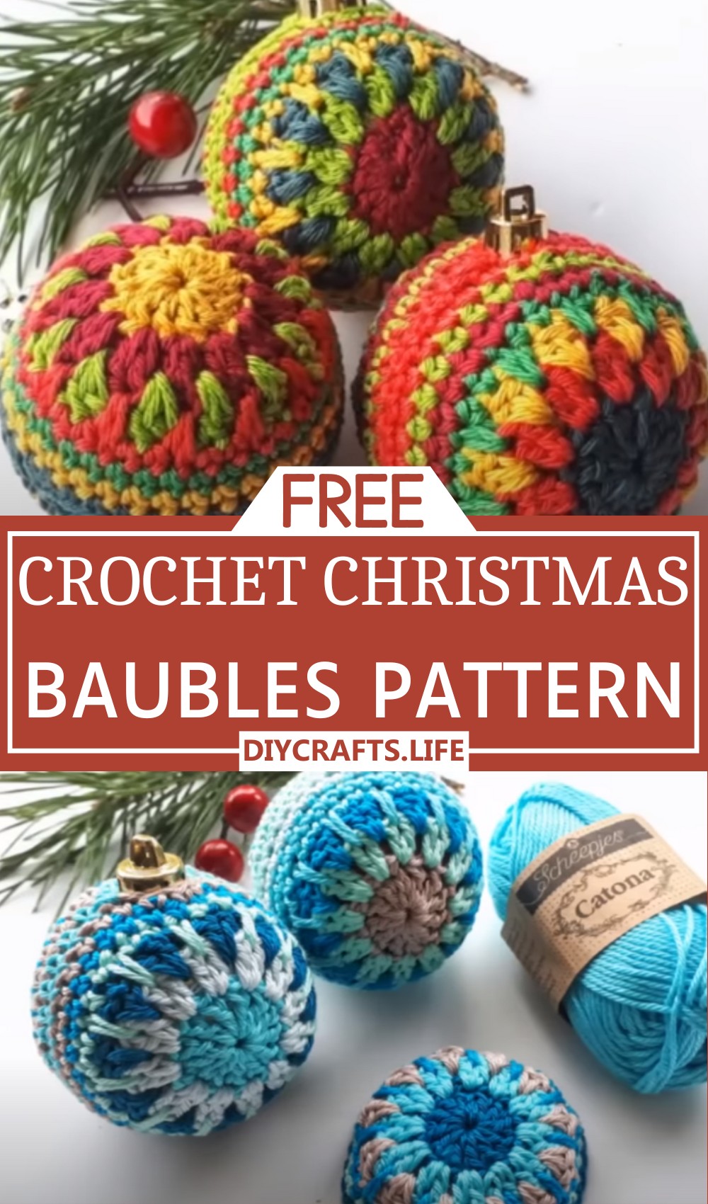 Easy Crochet Christmas Baubles