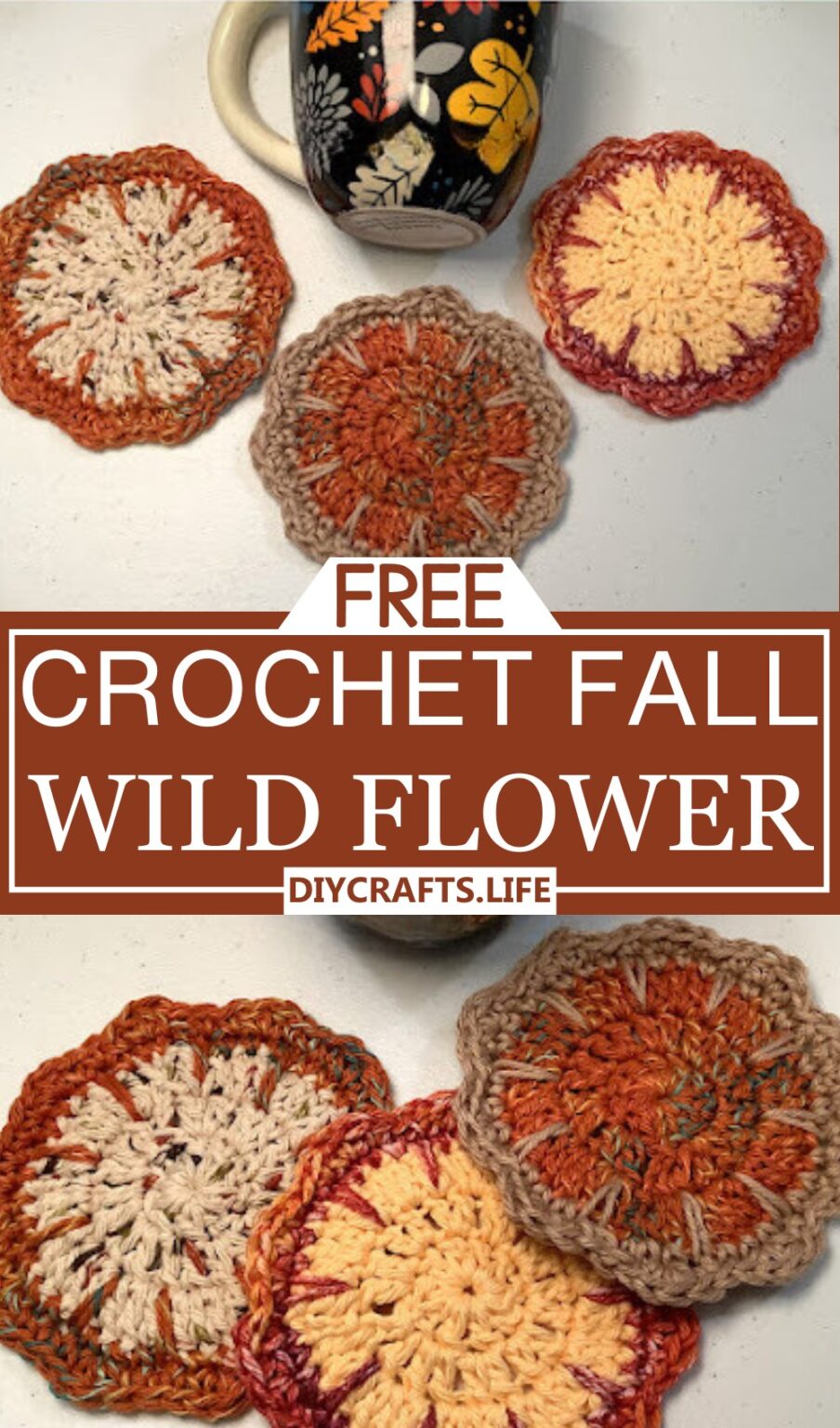 Crochet Fall Coaster Patterns For Seasonal Decor - DIY Crafts