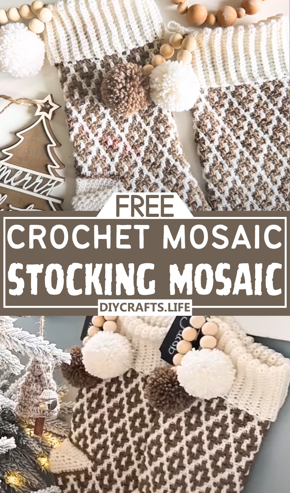 Mosaic Stocking Crochet Pattern