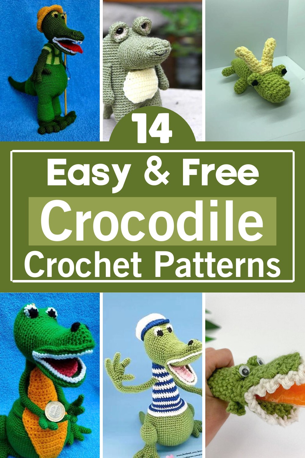 14 Free Crochet Crocodile Patterns - Crocodile Stitch
