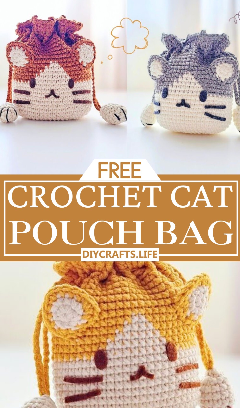 Cat Drawstring Pouch Bag